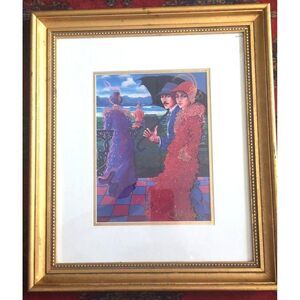 Serigraph Otto Aguiar Original Limited Edition Signed ‘Atanazio Beach’ Fine Art